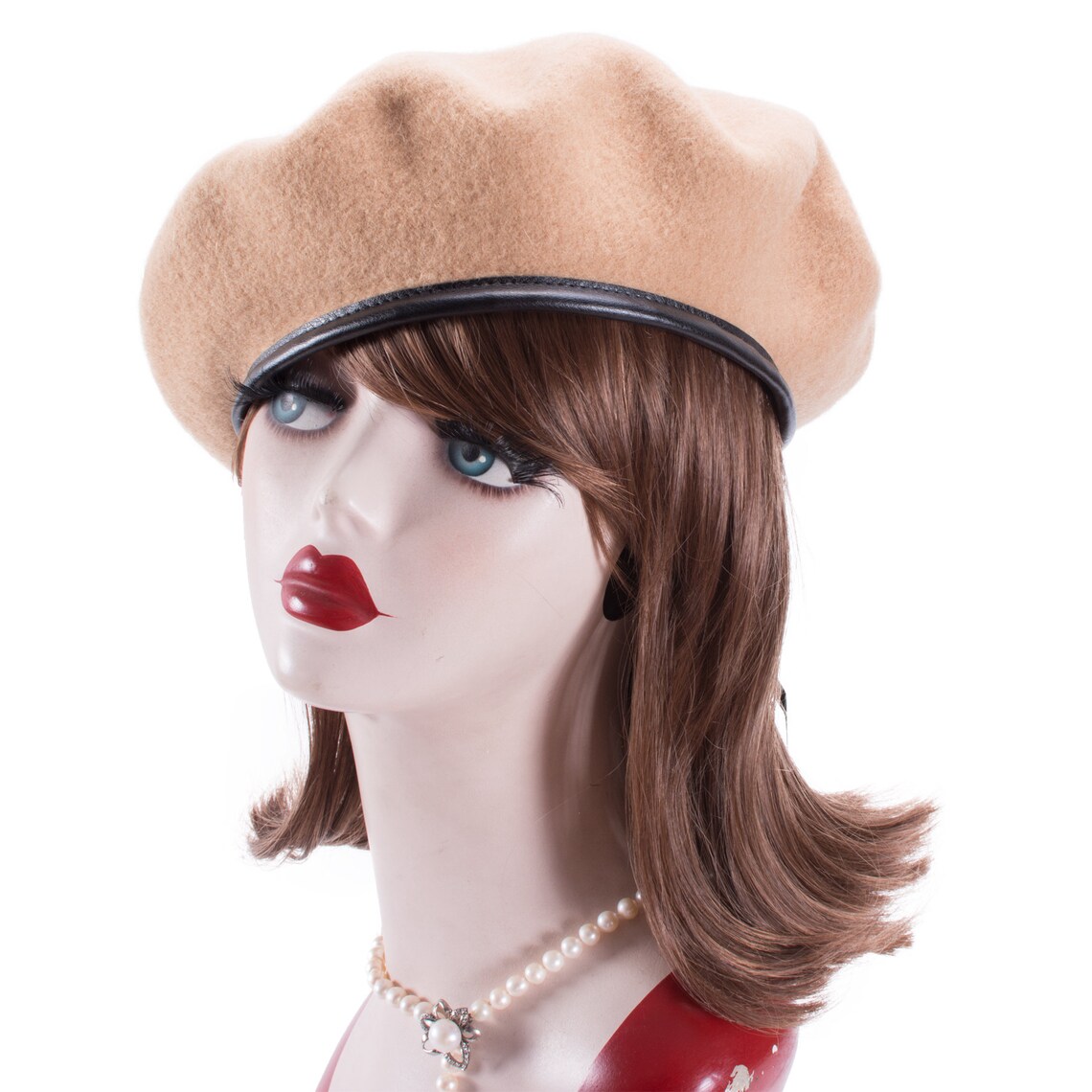 1 pcs Camel Womens 100 Wool Beret Hat Beanie Cap Vintage Army Etsy