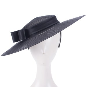1pcs Black Womens Vintage Look 1950s Fascinators Wedding Church Racing Hats Headband Headpiece T449