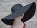 1pcs Black 7.1' Womens Kentucky Derby Wide Brim Straw Summer Floppy Sun Beach Hat Body Millinery Base A330 