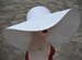 1pcs White 7.1' Womens Kentucky Derby Wide Brim Straw Summer Floppy Sun Beach Hat Body Millinery Base A330 