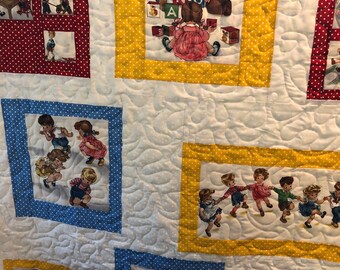 Retro Kids “Play All Day” Quilt