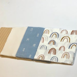 Modern Earthy Rainbow Baby Shower Quilt Kit - Baby Shower Gift - Message Quilt - Crazy4Claire Message Quilt Kit - Shower Idea - Keepsake