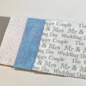 Mr. and Mrs. Wedding Message Quilt Kit - Adult Size Lap Quilt - Wedding Guest Book - Wedding GIft - Special Occasion - Wedding Keepsake