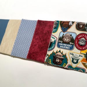 Smokey the Bear Message Quilt Kit - Camping Baby Shower Quilt Kit - Newborn Gift - Baby Shower Message Quilt - Wilderness Quilt