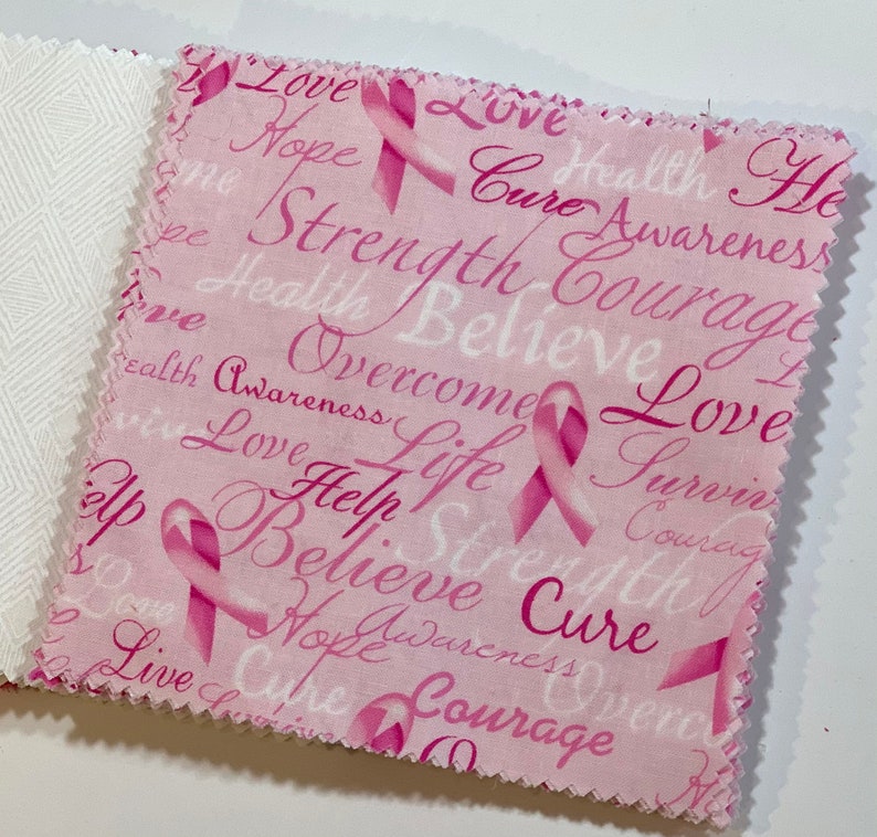 Breast Cancer Awareness Message Quilt Kit Adult Size Lap Etsy