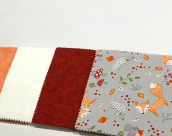 Red and Orange Woodland Animals Baby Shower Quilt Kit - Baby Shower Gift - Forest Animal Quilt - Baby Blanket -Woodland Creatures Baby Quilt