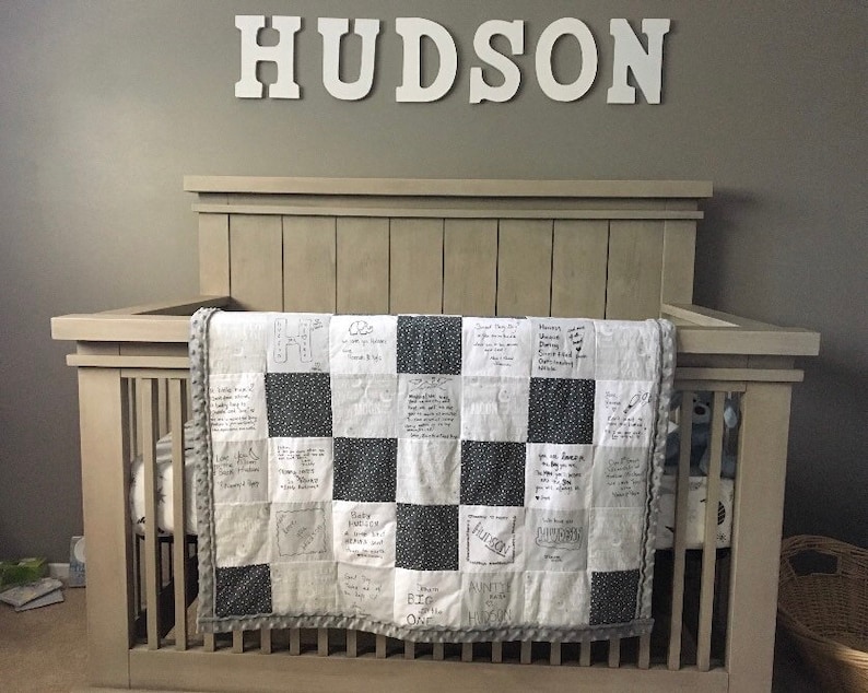 Bumblebee Baby Shower Quilt Kit Yellow and Gray Baby Shower Gift Honey Bees Baby Blanket -Newborn Gift Bee Baby Quilt Baby Shower Id
