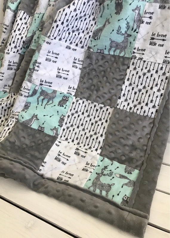 Gran bosque animal temática Patchwork edredón manta de | Etsy Gran conejo rosa centón temática conejo manta colcha de | Etsy