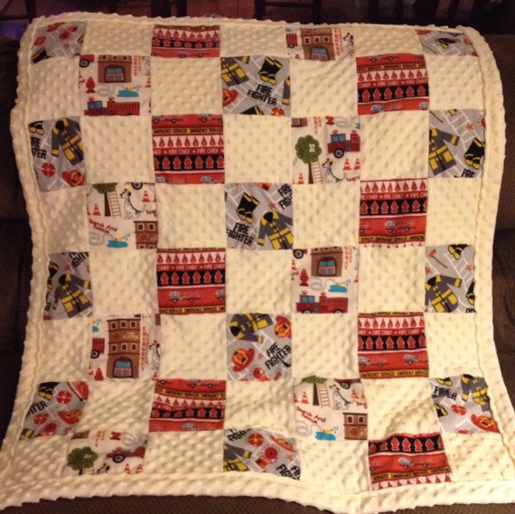 Fire Fighter Quilt Fire Truck Quilt Dalmatian Quilt Etsy