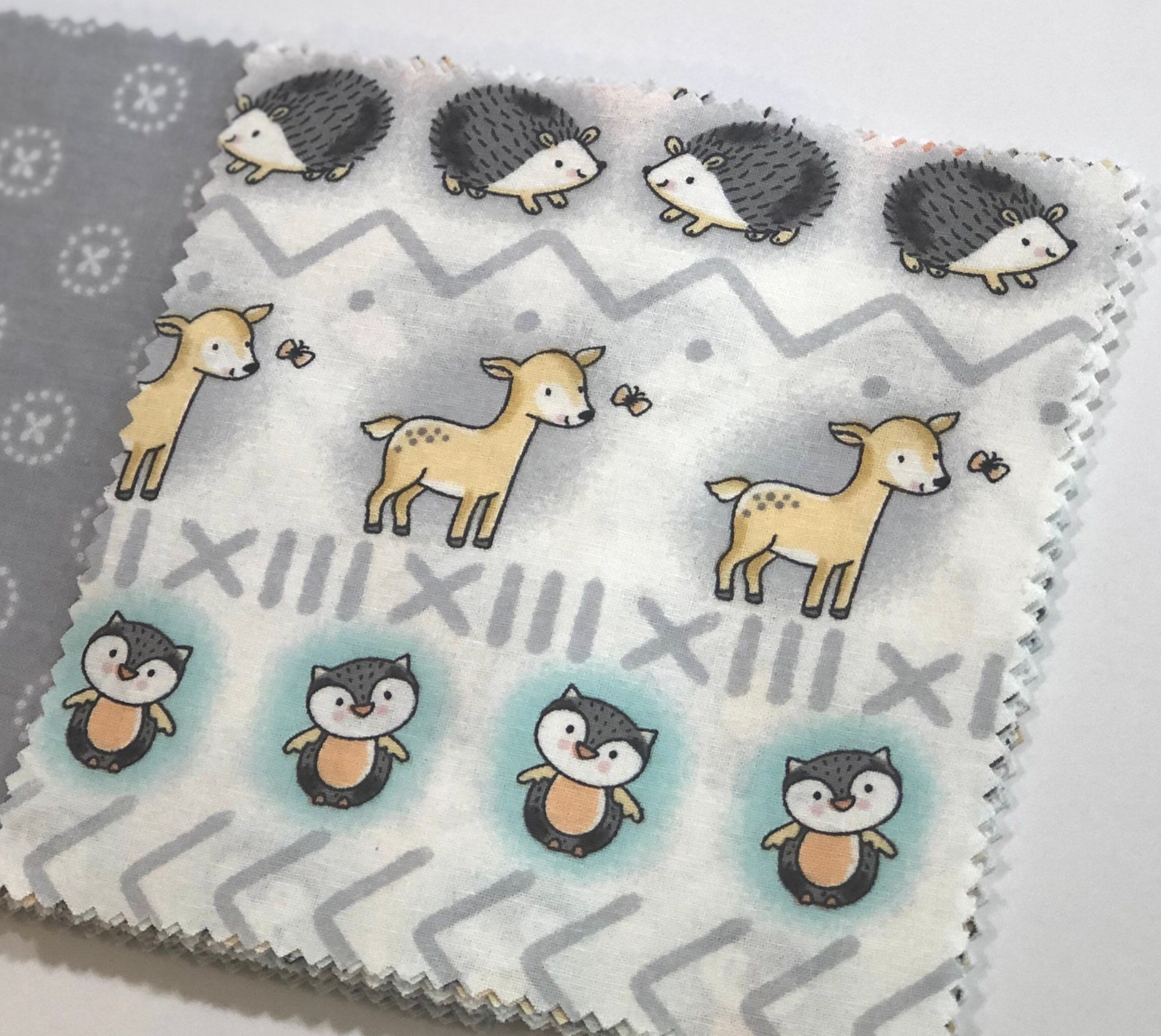 Hedgehog Quilt Kit Woodland Animals Baby Shower Quilt Kit Etsy