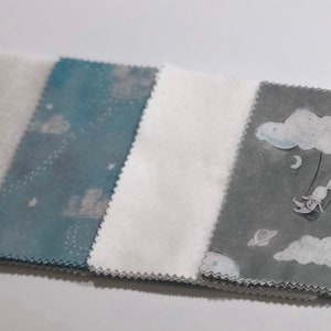 Rabbit Message Quilt Kit - Bunny Baby Shower Gift - Rabbits Quilt -Bunny Blanket - Newborn Gift - Clouds Baby Shower Idea