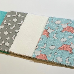 Sleepy Sheep Message Quilt Kit - Ewe Baby Shower Gift - Sheep Blanket - Newborn Gift - Baby Sheep Baby Shower Idea