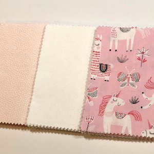 Pink Unicorn Baby Shower Quilt Kit - Llama Message Quilt Kit - Newborn Gift - Baby Shower Idea - Pregnancy - Crazy4Claire Baby Quilt Kit