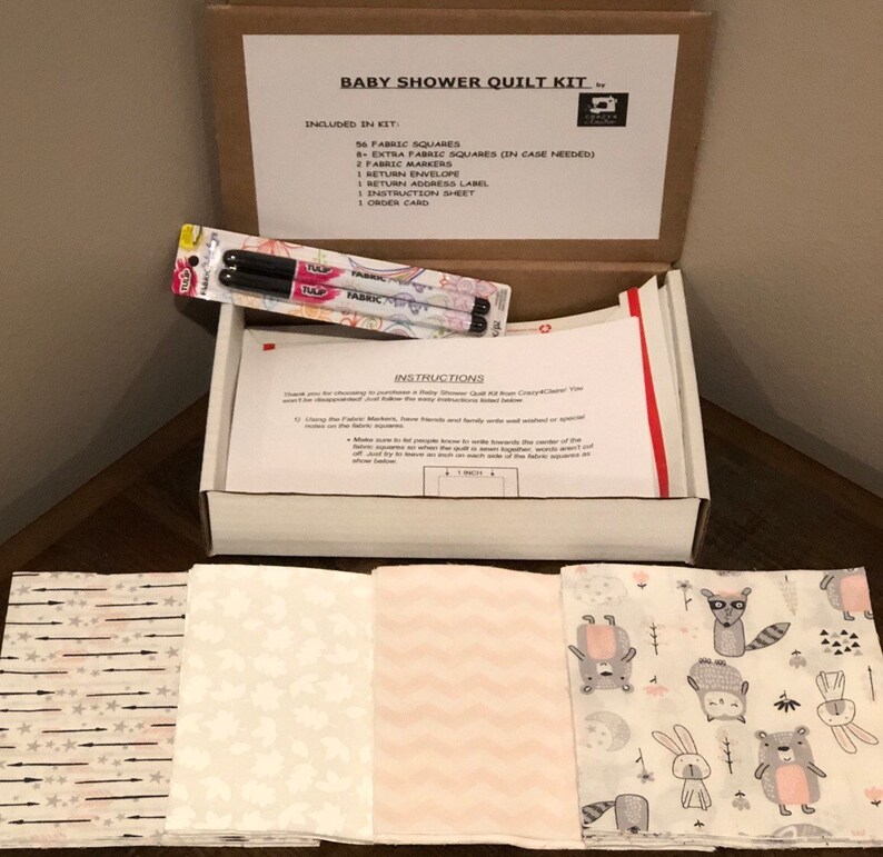 Woodland Animals Baby Shower Quilt Kit Baby Shower Gift Etsy