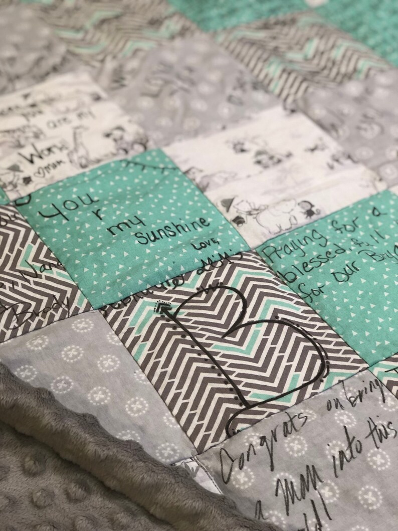 Purple Hearts Baby Shower Quilt Kit Baby Shower Gift Etsy