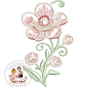 Quick Stitch Daisy Flower Embroidery Design, Flower Embroidery, Spring Flower Design, Botanical Embroidery, Modern boho flower 4x4 5x5 6x6