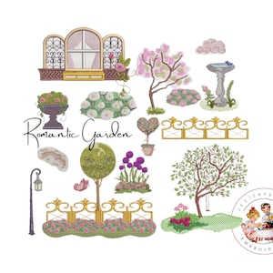 Spring flowers machine embroidery design, kitchen tea towel embroidery, Delicate flowers embroidery design, Butterfly embroidery design