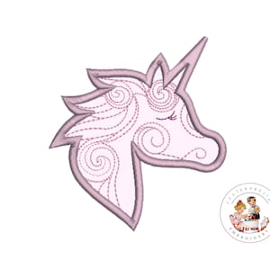 Unicorn Applique Patch: Fantasy Embroidery Design (Instant Download)