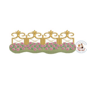 Rose Garden Machine Embroidery Design: Floral Spring Pattern (PES)