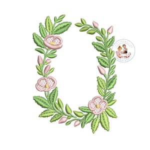 Flower Frame embroidery designs - Wreath embroidery design machine embroidery pattern - Kitchen Tea Towel embroidery, baby girl embroidery