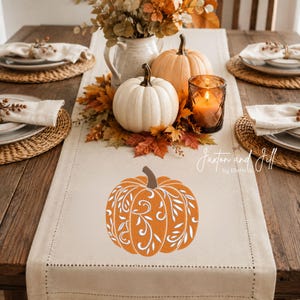 Floral Fall Pumpkin embroidery file, machine embroidery sketch pumpkin, halloween pumpkin, autumn embroidery, jack-o-lantern design