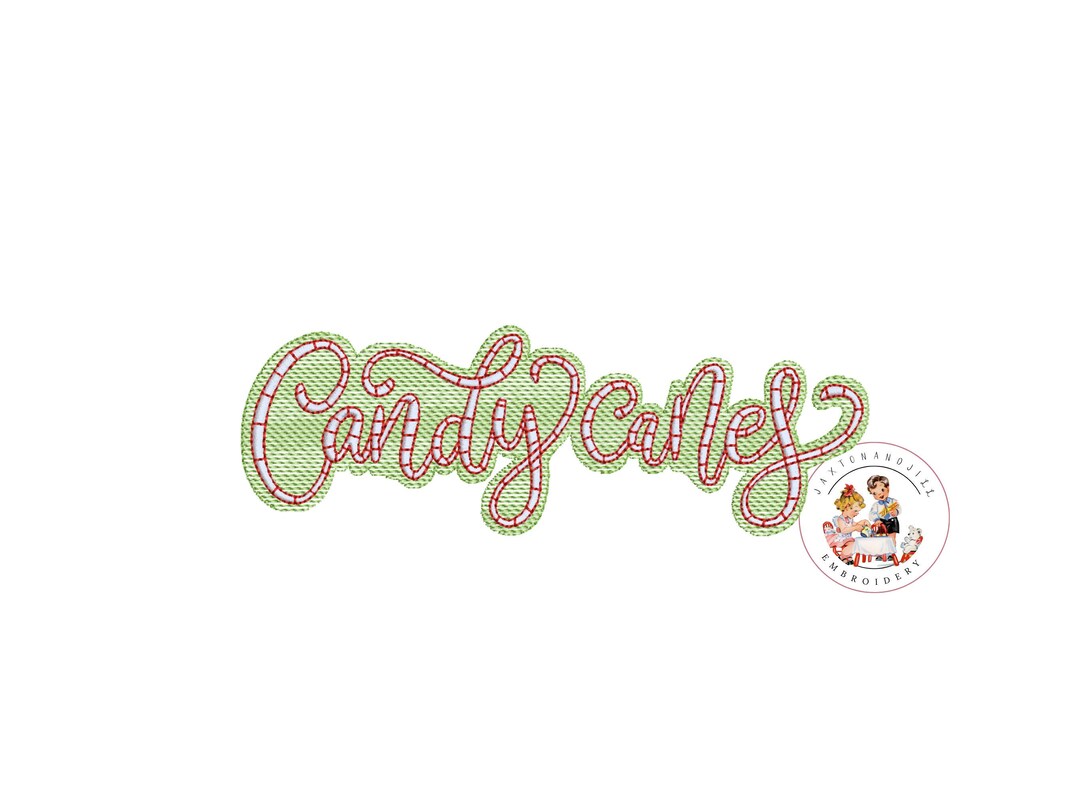Peppermint Lettering Peppermint Candy Cane Lettering Machine Embroidery Design Word Art ...