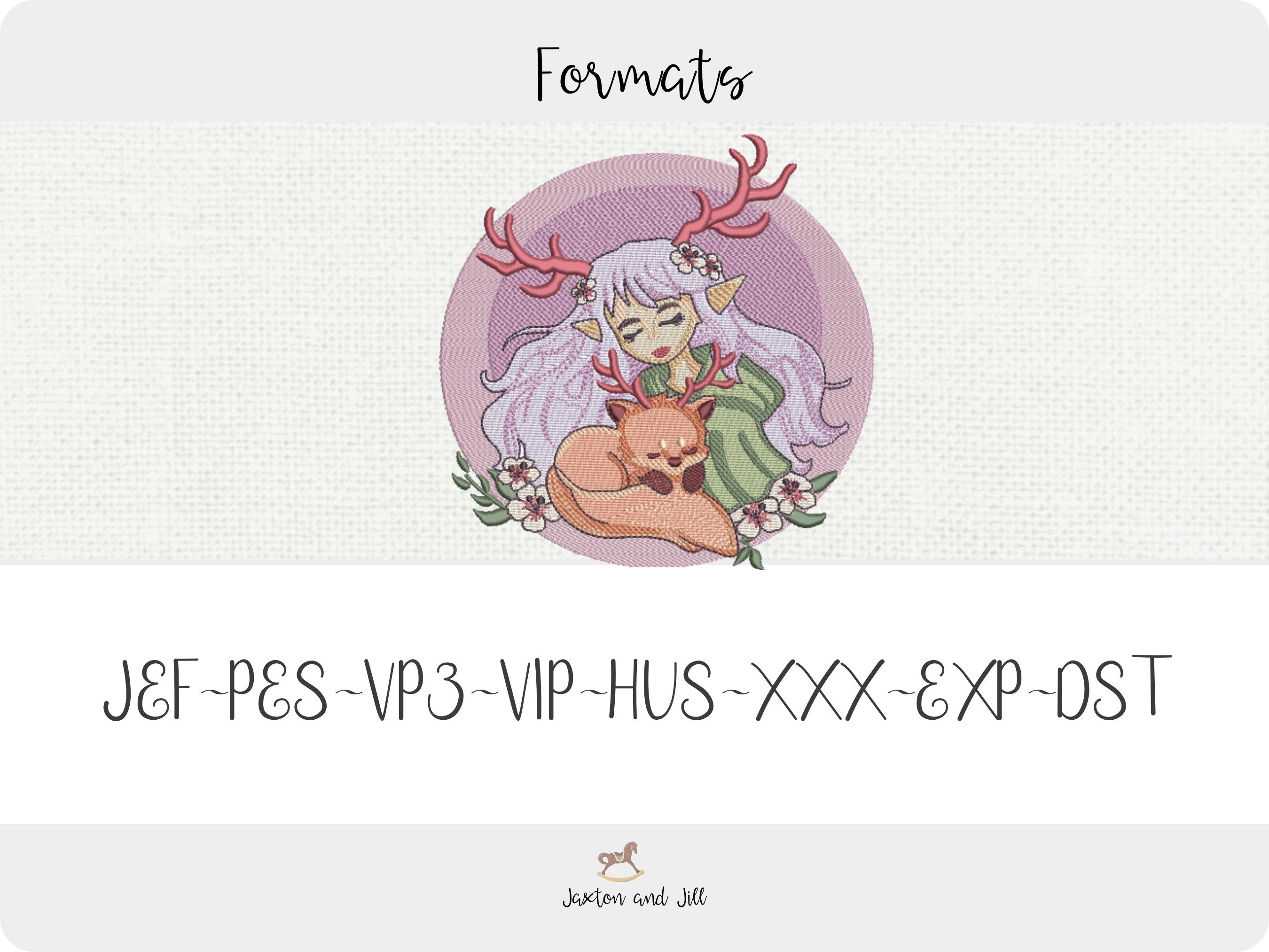 Fairy Elf Machine Embroidery Design Enchanted Fairy | Etsy