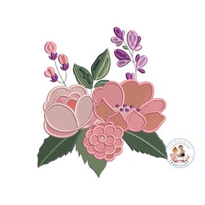 Peony Floral Machine Embroidery Design (Instant Download)