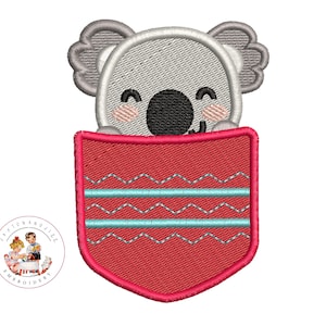 Koala bear machine embroidery design- instant download