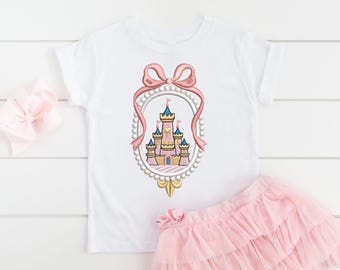 Princess Castle Frame Embroidery Design: Royal Girl Castle (Instant Download)