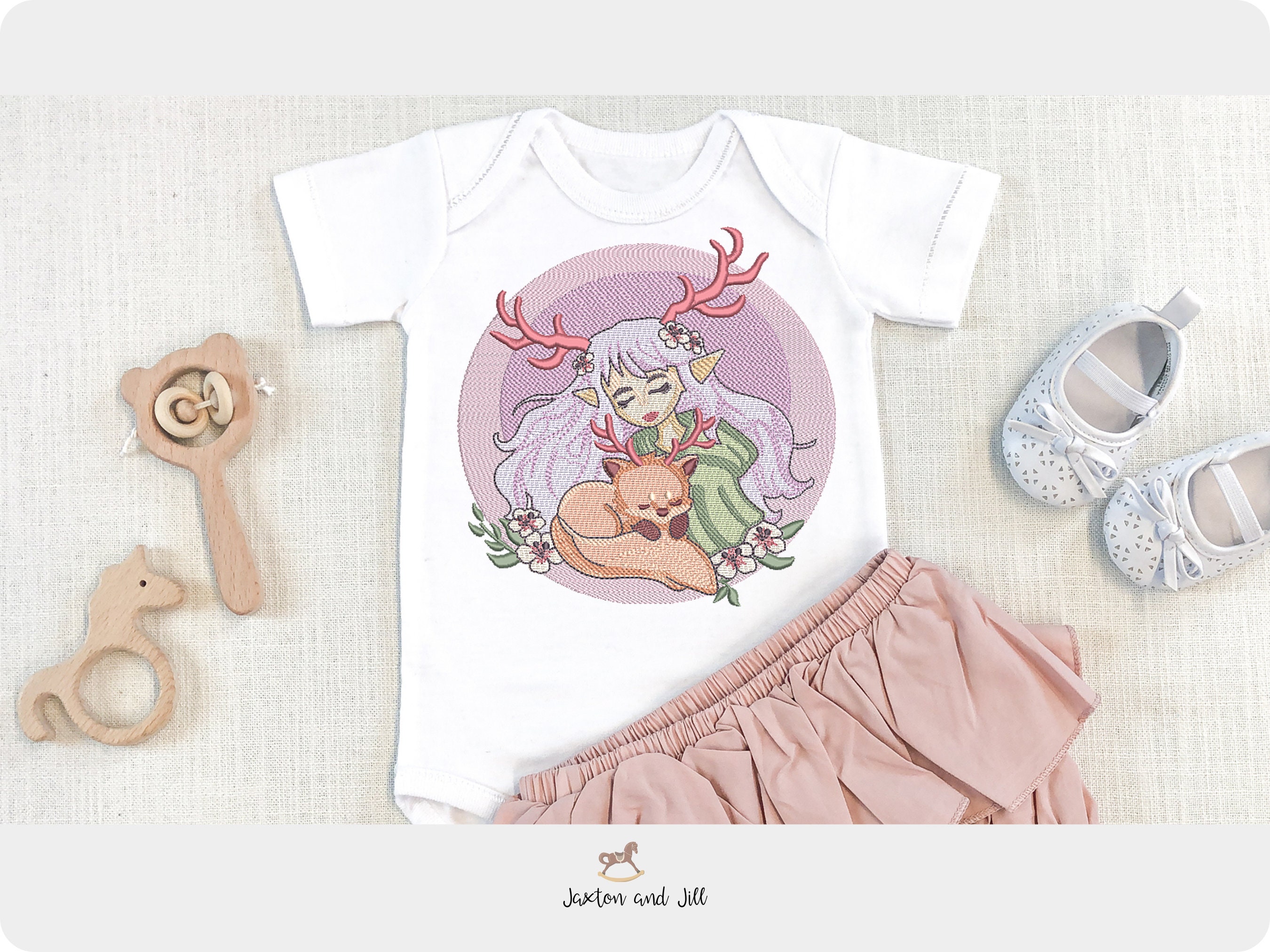 Fairy Elf Machine Embroidery Design Enchanted Fairy | Etsy