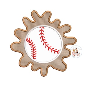 Baseball Applique Machine Embroidery Design: Sports Pattern (PES JEF)