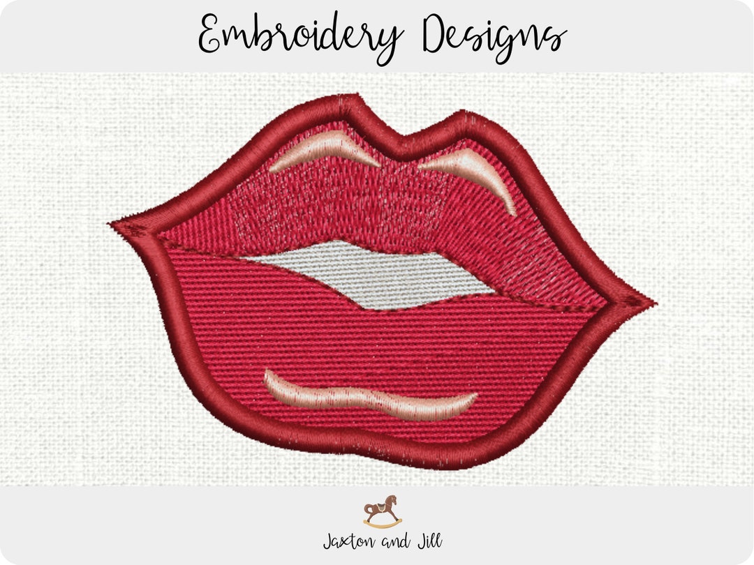 Lips Patch Machine Embroidery Design Sexy Lips Embroidery Etsy