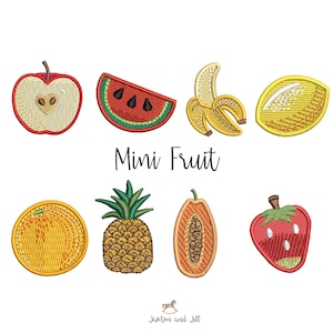 Mini Fruit Machine Embroidery Design Set (2x2 3x3 4x4 inch)