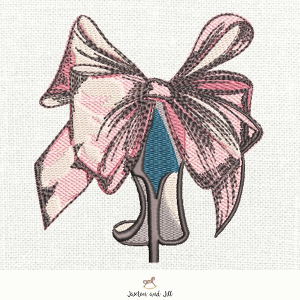 High heel machine embroidery design machine- stiletto high heel, designer high fashion girl embroidery pattern