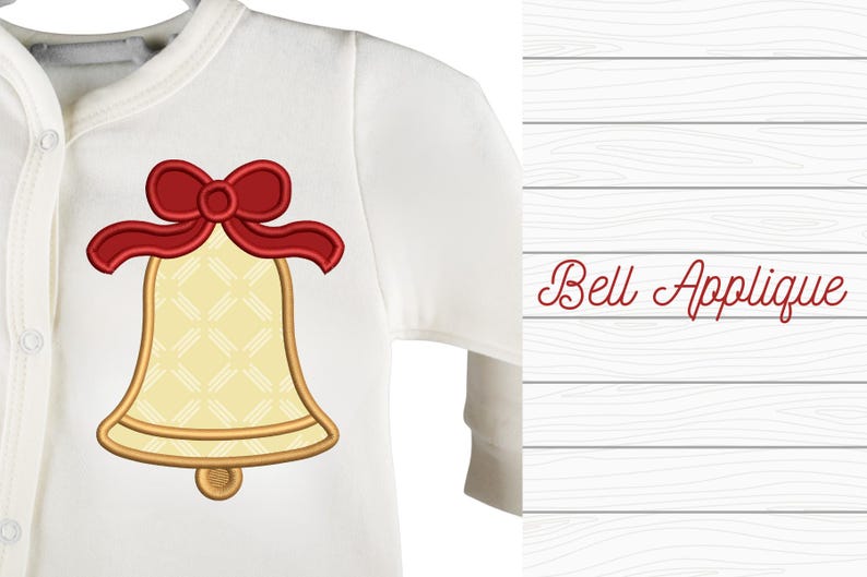 Bell Applique Ornament Embroidery, Christmas Pattern, Holiday Bell, New ...