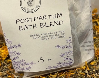 Postpartum Bath Blend Herbal Sitz Bath for Soothing Relief After Birth - Tub-Size Tea Bags - Single or Three Pack
