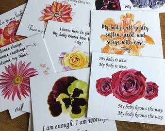 Inspired Birth Affirmation Cards for Pregnancy