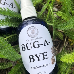 BUG A BYE Outdoors Spray Bug Spray Bug Off Bug Away Made with organic herbs and essential oils, yarrow, lemon eucalyptus image 1