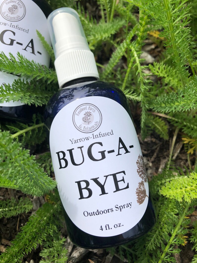 BUG A BYE Outdoors Spray Bug Spray Bug Off Bug Away Made with organic herbs and essential oils, yarrow, lemon eucalyptus image 1