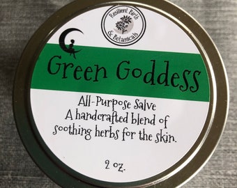 Green Goddess - All-Purpose Herbal Salve for Itching, Minor Cuts and Scrapes, Inflammation, Dry Skin, and More!