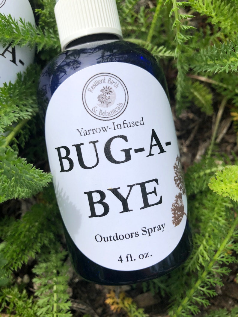 BUG A BYE Outdoors Spray Bug Spray Bug Off Bug Away Made with organic herbs and essential oils, yarrow, lemon eucalyptus image 3