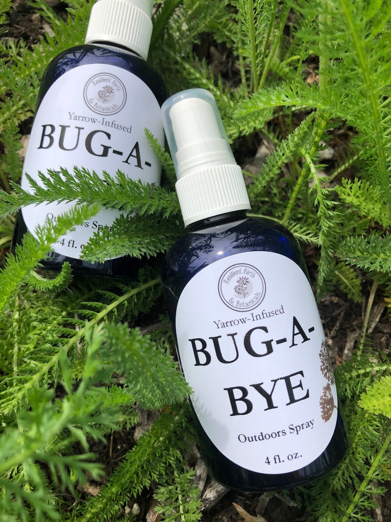 BUG A BYE Outdoors Spray Bug Spray Bug Off Bug Away Made with organic herbs and essential oils, yarrow, lemon eucalyptus image 2