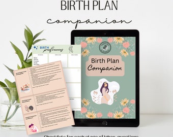 Birth Plan Companion and Birth Plan Templates - Made by a Doula and Childbirth Educator