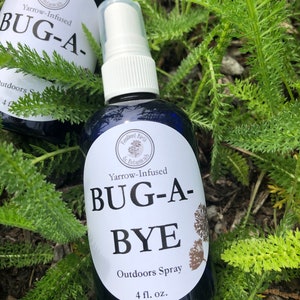BUG A BYE Outdoors Spray Bug Spray Bug Off Bug Away Made with organic herbs and essential oils, yarrow, lemon eucalyptus image 6