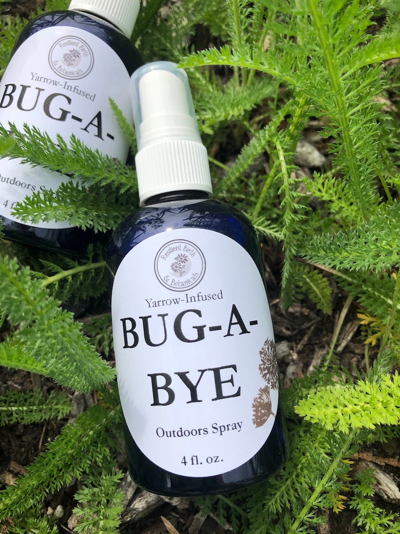 BUG A BYE Outdoors Spray Bug Spray Bug Off Bug Away Made with organic herbs and essential oils, yarrow, lemon eucalyptus image 6