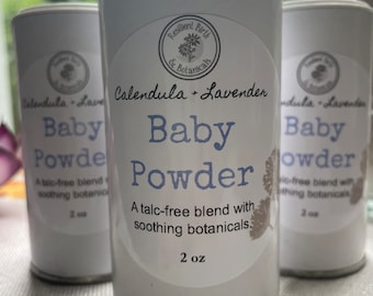 Herbal Baby Powder with Calendula and Lavender - Talc-Free