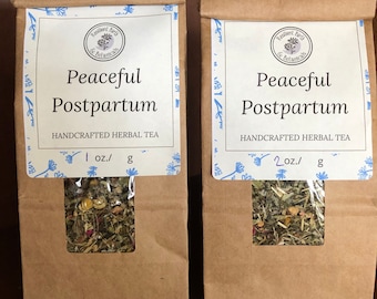 Peaceful Postpartum Herbal Tea ~ Organic Herbal Tea Blend - Homemade - For Ohio Customers Only