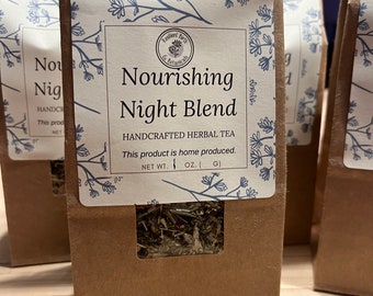 Nourishing Night Blend ~ Organic Herbal Tea Blend - Homemade  - For Ohio Customers Only