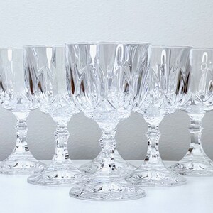 Vintage Set of 6 RCR Crystal Wine Glasses / RCR Ambassador Wine Glass / RCR  Crystal Glass Set / Royal Crystal Rock Glasses -  Denmark